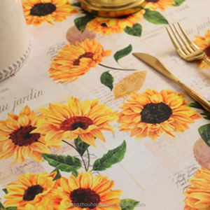 Tovaglia girasole <span class=keywords><strong>arancione</strong></span> floreale tovaglia per tavoli rettangolari impermeabile resistente e resistente copertura del tavolo per sala da pranzo - Product Image 2