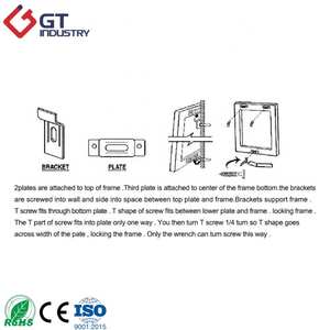 Ensemble de quincaillerie de sécurité pour cadres de peinture, plaqué zinc avec vis à bois - Product Image 4