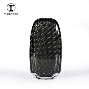 T-carbon in fibra di carbonio portachiavi per Audi A6L A7 A8L portachiavi custodia per Auto - Product Image 3