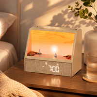 Réveil intelligent avec lumière d'aube, veilleuse, aide au sommeil, haut-parleur Bluetooth et bruit blanc pour la maison et le salon