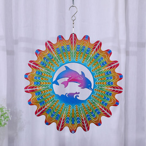 Décoration de jardin : Éolienne extérieure en acier inoxydable de 12 pouces, finition antique, autoportante, design 3D personnalisé pour les festivals - Product Image 4