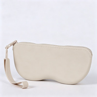 Estuche de Silicona para Gafas, Funda Impermeable Portátil para Lentes de Sol con Cordón, Bolsa de Almacenamiento Multiusos para Gafas, Bolsa Protectora contra el Polvo para Viajes