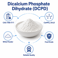 Phosphate dicalcique dihydraté de qualité alimentaire en poudre, Phosphate dicalcique anhydre, Améliorateurs nutritionnels, 25 kg/sac, Prix en vrac