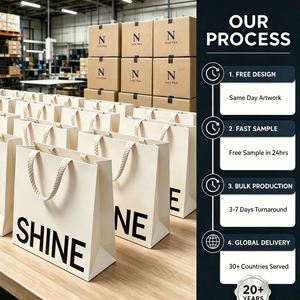 Biodegradable <b>White</b> Paper Shopping <b>Bags</b> With Custom Logo for Clothing Boutique Retail - Product Image 1