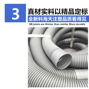 Manguera de desagüe flexible de Pvc para lavadora, 30-32mm de diámetro interior, Universal para máquinas completamente automáticas, 20m de longitud - Product Image 2