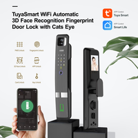 Cerradura Inteligente Electrónica para Puerta con Reconocimiento Facial 3D Automático, Huella Dactilar, Control Remoto por Aplicación Tuya Wifi, con Cámara de Ojo de Gato PST-H20-P