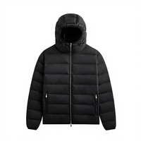 Blouson matelassé léger et respirant pour homme, bleu marine, coupe longue et fine, imperméable, coupe-vent, réfléchissant, séchage rapide, face en satin