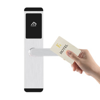 Cerradura inteligente de puerta de aluminio con un solo pestillo y RFID Control de acceso sin llave Tarjeta IC Llave Almacenamiento de datos en la nube para hoteles y moteles