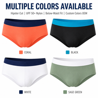 Slip de bain hipster personnalisé pour homme UPF 50+ en nylon et élasthanne, couleurs personnalisées, usine OEM