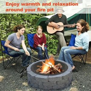 36 Inch Outer Round Smokeless <b>Fire</b> <b>Pit</b> Wood Ring Heavy Duty Metal Cast Iron Heating Insert Liner for Backyard Mail Order Packing - Product Image 6