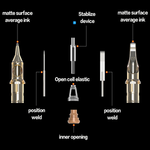 Aiguilles de tatouage Ambition 0,25-0,3-0,35 mm Round <span class=keywords><strong>Shader</strong></span> 3RS 5RS 7RS 21RM 23RM 25RM 1RL 3RL 5RL 7RL Round Liner Premium Cartridges - Product Image 2