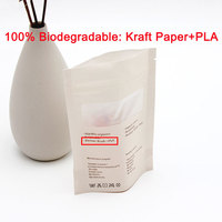 Bolsa de alimentos con cremallera sostenible, bolsa de papel Kraft PLA ecológica Doypack, bolsa de pie compostable personalizada, bolsa de embalaje biodegradable