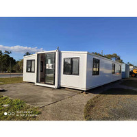 Maison conteneur modulaire portable contemporaine 20ft 40ft, préfabriquée avec structure en acier, mini-maison, cabane, bureau pour logement du personnel