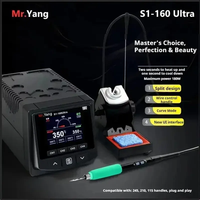 Station de soudage YCS S1-160 Ultra 180W avec affichage numérique intelligent, compatible avec les poignées 245, 210, 115 pour la réparation de circuits imprimés