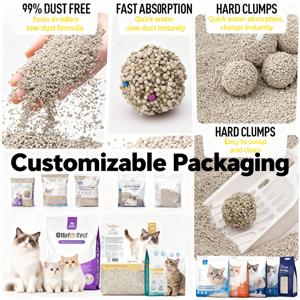 Litière pour chat en bentonite sphérique de qualité écologique, agglomérante, désodorisante, 5 kg, marque Benjie, facile à nettoyer - Product Image 3