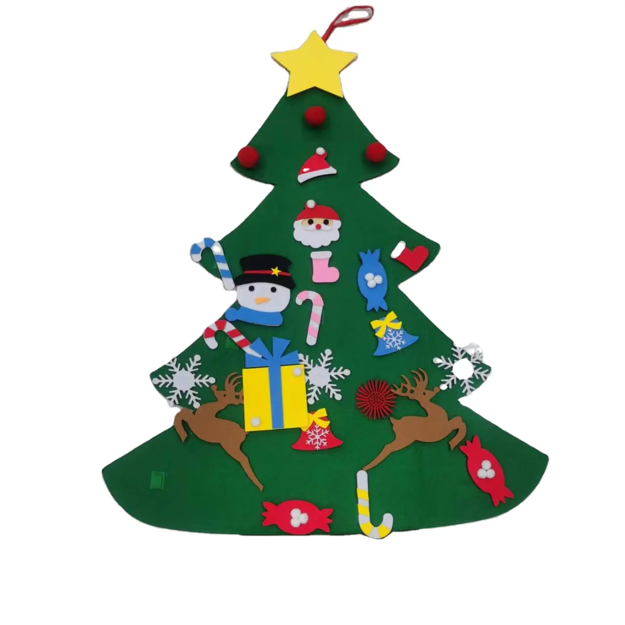 Factory outlet Kids DIY Felt Christmas Decoration for Home Navidad 2022 New Year Gifts Christmas Ornaments Santa Xmas Tree