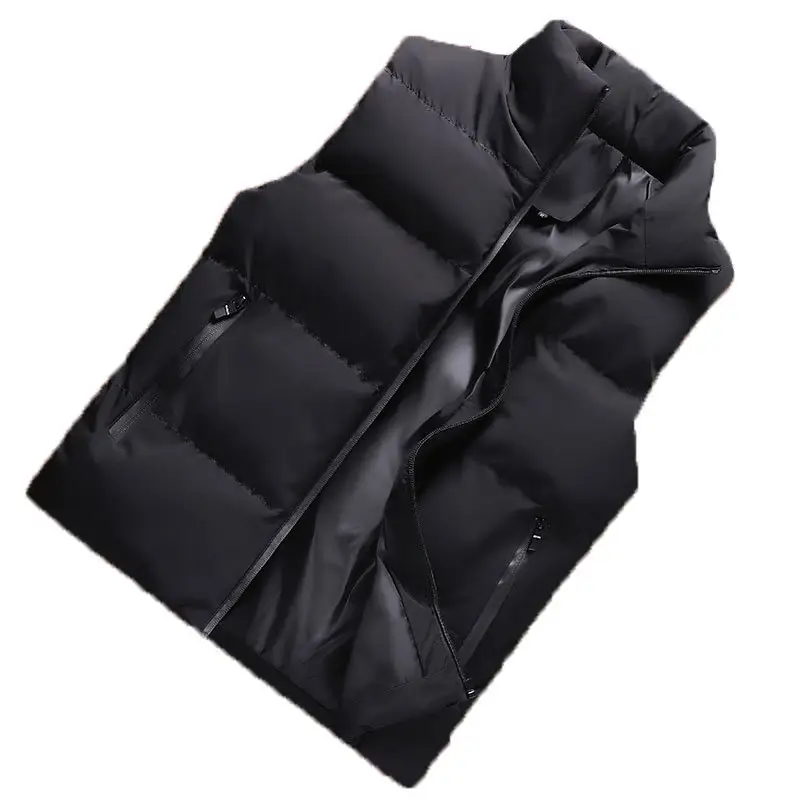 Heren Winter Casual Groot Vest Heren Nieuwe Mode Merk Katoenen Trui Shoulder Slim Fit Staande Kraag Warme Jeugd Heren Kleding