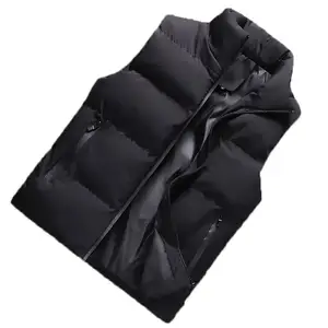 Men's Winter Casual Large Vest Men's New Fashion Brand Cotton Sweater Shoulder Slim Fit Standing Collar Warm Youth Men's Wear