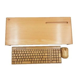 Wooden Computer Stand 50x21x9cm <b>Desktop</b> <b>Shelf</b> For Laptop Monitor Keyboard Mouse Organizer - Product Image 1