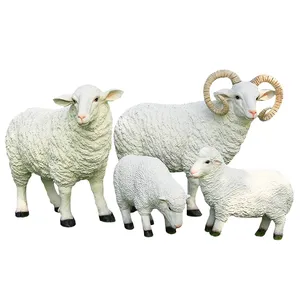 Estatuas de Ovejas de Fibra de Vidrio Personalizadas para Exhibiciones Temáticas de Jardín y Granja - Product Image 1
