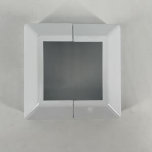 Cubierta de base de poste derramado de aluminio blanco de 3 pulgadas Herrajes de valla populares con placa de marco de metal y brida - Product Image 3