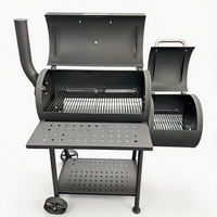 Barbecue portable compact haut de gamme à charbon de bois, hauteur réglable, structure en acier, pare-vent violet, pour la maison, l'extérieur, le camping et la famille