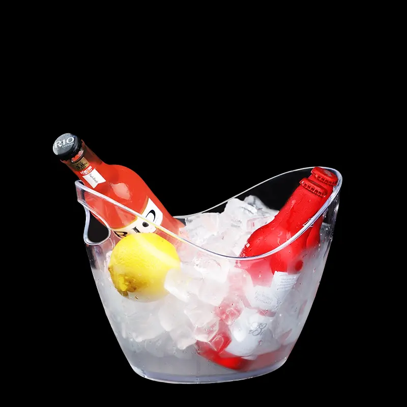 Ice Bucket High Quality Acrylic PC Plastic Clear American Style Buckets, Coolers & Holders