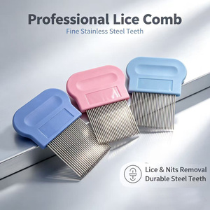 Peine para piojos con múltiples opciones de color, herramienta de eliminación de lindas de acero inoxidable con púas suaves, cepillo para el cuidado del cabello - Product Image 1