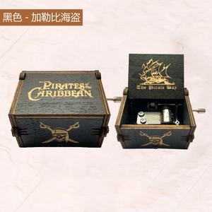 Nueva Llegada, Caja <span class=keywords><strong>de</strong></span> Música <span class=keywords><strong>de</strong></span> Madera con Manivela, Personalizada, Mini, Grabada con Láser - Product Image 4