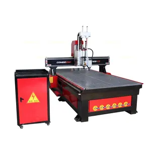 Multi Spindle Bor Head 4 Axis CNC Router Mesin untuk Pembuatan Mebel