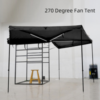 Tenda Samping Mobil 270 Derajat Model Wing, Tahan Air, Dilengkapi Lampu LED untuk 4x4 SUV Off-Road Overland Camping