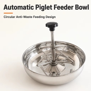 Round Stainless Steel Piglet Creep Feeder Bowl 25 28.5 36 cm 4 5 Holes Weaning Pig <strong>Trough</strong> Wholesale Factory Price <strong>in</strong> Stock - Product Image 5