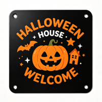 Plaque murale en métal « Happy Halloween Candy Only » pour la fête d'Halloween, décoration murale pour la saison effrayante