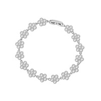 Bracelet fleur en zircon complet, dernière tendance, bijoux de niche luxueux, idéal pour les cadeaux et les fêtes