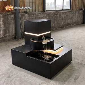 น้ำพุตั้งโต๊ะในร่ม ดีไซน์ทันสมัย 4 ชั้น สีดำ ราคาโรงงาน รับสั่งทำ - Product Image 5