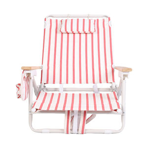 Chaise de plage pliante de qualité supérieure siège de chaise longue inclinable pour plage patio <span class=keywords><strong>jardin</strong></span> cour extérieure - Product Image 1