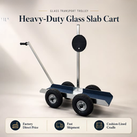 Chariot de transport de verre réglable en forme de A, avec poignées rembourrées en mousse de caoutchouc, antidérapant pour le chargement de feuilles de verre double face