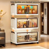 Armoire de rangement pliable en plastique, organisateur de jouets rectangulaire, sans installation, design moderne et simple, salon, chambre d'enfant