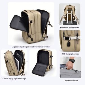 <b>Large</b> Capacity Expandable Business Multifunctional Waterproof USB Charging Port Bagpack <b>Laptop</b> <b>Bag</b> Travel Backpack - Product Image 2