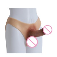 Dildo realista hueco de silicona con correa, pantalones de agrandamiento de pene grande, ecológico, suave, impermeable, potenciador de estimulación sexual