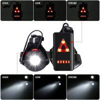 USB Rechargeable 300 Lumens 3 Mode XML T6 LED 5000K Lumière du jour CRI 80 Étanche Poitrine/Dos Lumière de sécurité pour Jogging Nuit Course à pied