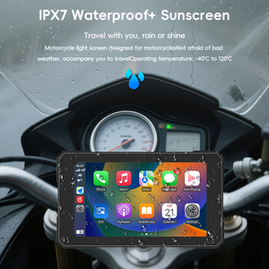 Radio con pantalla táctil GPS inalámbrica carplay impermeable con navegación GPS de 5 pulgadas para motocicleta - Product Image 3