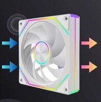 Ventilateurs de boîtier ARGB blancs de 120 mm en gros pour refroidisseur de processeur, ventilateurs de refroidissement PC colorés ARGB pour boîtier de PC de jeu