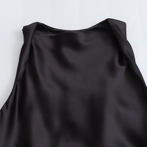 Vestido de Verano Informal de Seda Plisado sin Mangas en 9 Colores Sólidos para Mujer - Product Image 4