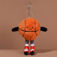 Vente en gros de ballons de sport en peluche mignons sac de poupée haltère fitness accessoires suspendus porte-clés personnalisé pendentif jouet en peluche