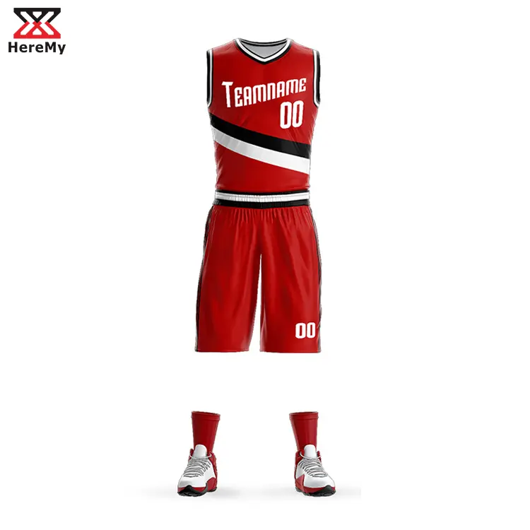 Heremy Customized singlets personal designs fully sublimated basketball jerseys New Fashion Basketball