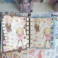1pcs Per Pack Stiker Karakter Gadis Musim Panas Retro Stiker Lucu Bahan Instagram dan Bullet Journal