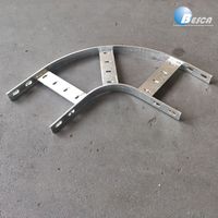 Bandeja de Cables Tipo Escalera de Curva Horizontal con Conectores UL, CE e IEC, Acero Inoxidable SS304 316, Fabricante Chino