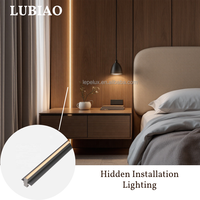Solution d'éclairage LED murale minimaliste pour la décoration intérieure des chambres d'hôtel avec source lumineuse cachée YB3004-42