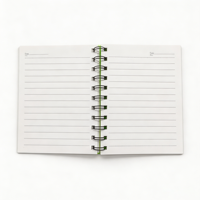 Carnet à spirales A6 avec logo personnalisé, 80 feuilles, petit carnet à spirales, couverture en PP, double spirale métallique, carnet promotionnel